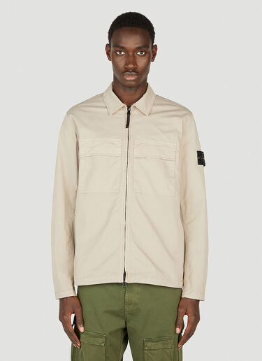 Stone Island Compass Patch Overshirt Beige sto0152031