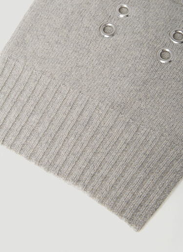 Rick Owens Knit Balaclava Grey ric0153031
