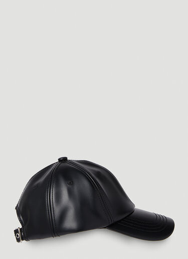 Acne Studios Faux Leather Baseball Cap Black acn0152038