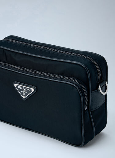 LN-CC® - Prada: Re-Nylon and Saffiano Leather Crossbody Bag - Black Prada Re-Nylon and Saffiano Leather Crossbody Bag Black pra0166215