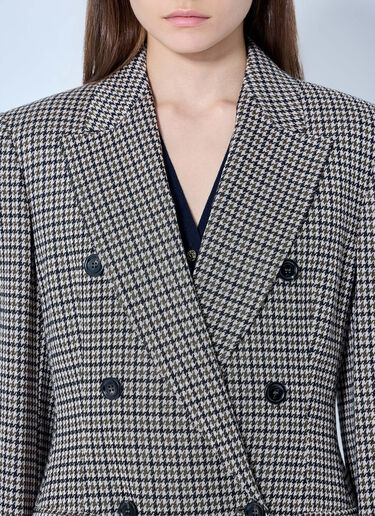LN-CC® - Max Mara: Double-Breasted Houndstooth Blazer - Multicolour Max Mara Double-Breasted Houndstooth Blazer Multicolour max0265030