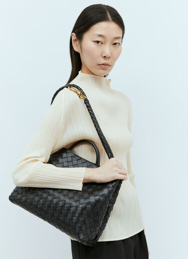 Bottega Veneta 미디엄 안디아모 핸드백 블랙 bov0255096