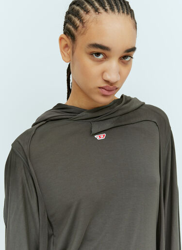 Diesel T-Ago Hooded Sweatshirt Grey dsl0257014
