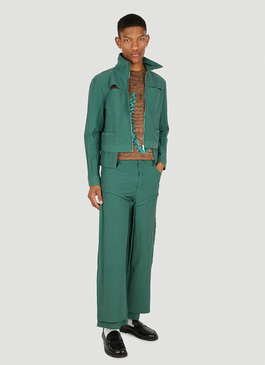 Eckhaus Latta Panel Pants Green eck0148004