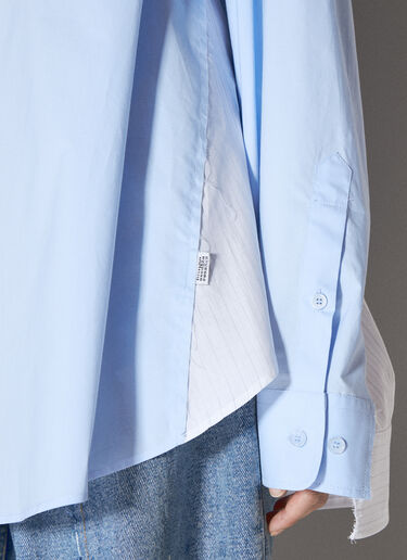 MM6 Maison Margiela Wide-Sleeved Poplin Shirt Blue mmm0255004