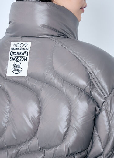8 Moncler Palm Angels Haunani Short Down Jacket Grey mpa0359001