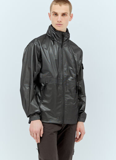 Stone Island Glossy Zip-Up Jacket Grey sto0156108