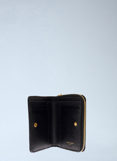 LN-CC® - Saint Laurent: Matelassé Compact Wallet - Black Saint Laurent Matelassé Compact Wallet Black sla0247148