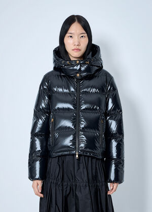 Moncler Puffer Jacket with Drawstring Hood Black mon0265065