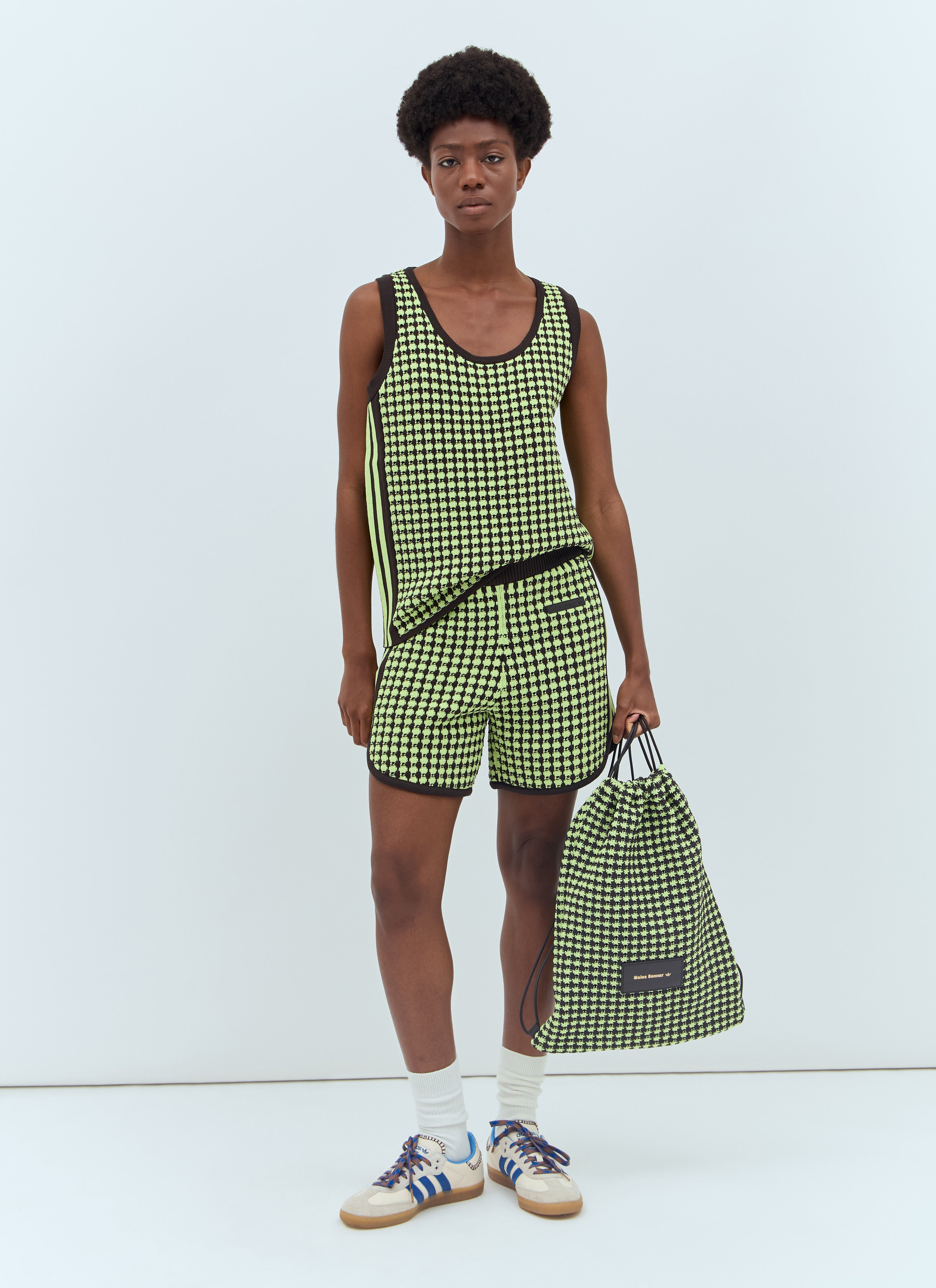 adidas by Wales Bonner Crochet Drawstring Backpack Green awb0357001