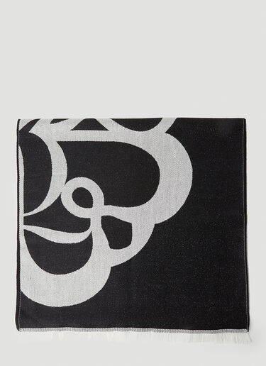 Alexander McQueen Exploded Watercolour Scarf Black amq0251066