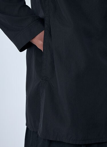 Yohji Yamamoto Chain Stitch Broad Zip Open Blouse Black yoy0164001