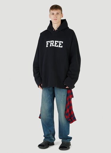 Balenciaga Free Hooded Sweatshirt Black bal0345008