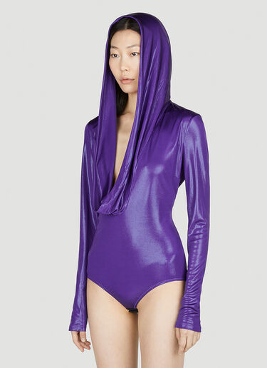 Versace Hooded Metallic Bodysuit Purple vrs0252002