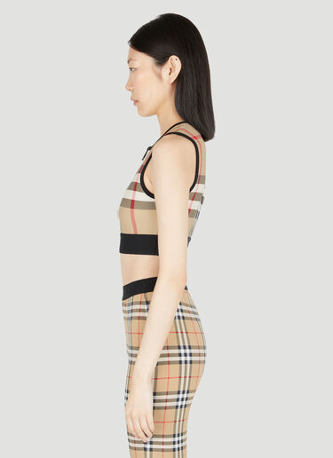 Burberry Zadie Check Crop Top Beige bur0253029