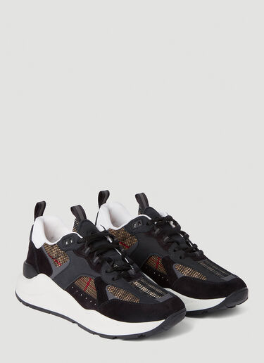 Burberry 格纹网布运动鞋 黑色 bur0152008