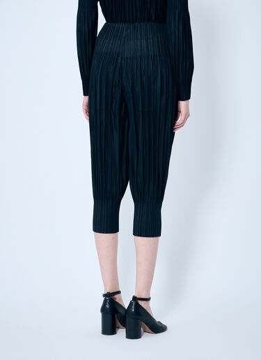 Pleats Please Issey Miyake Cropped Pleated Pants Black plp0259026