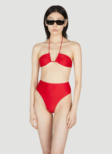 Ziah Neal Halter Bikini Top Red zia0253002