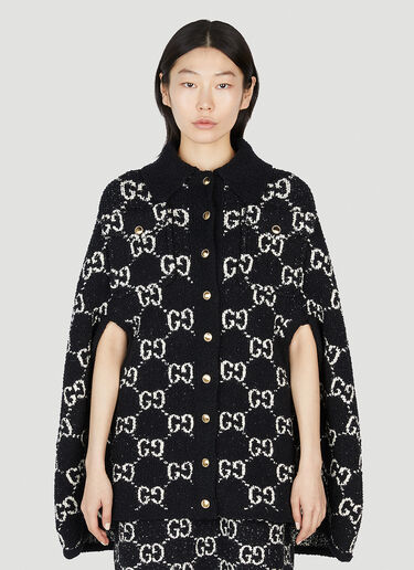 Gucci GG Jacquard Cape Jacket Black guc0251217