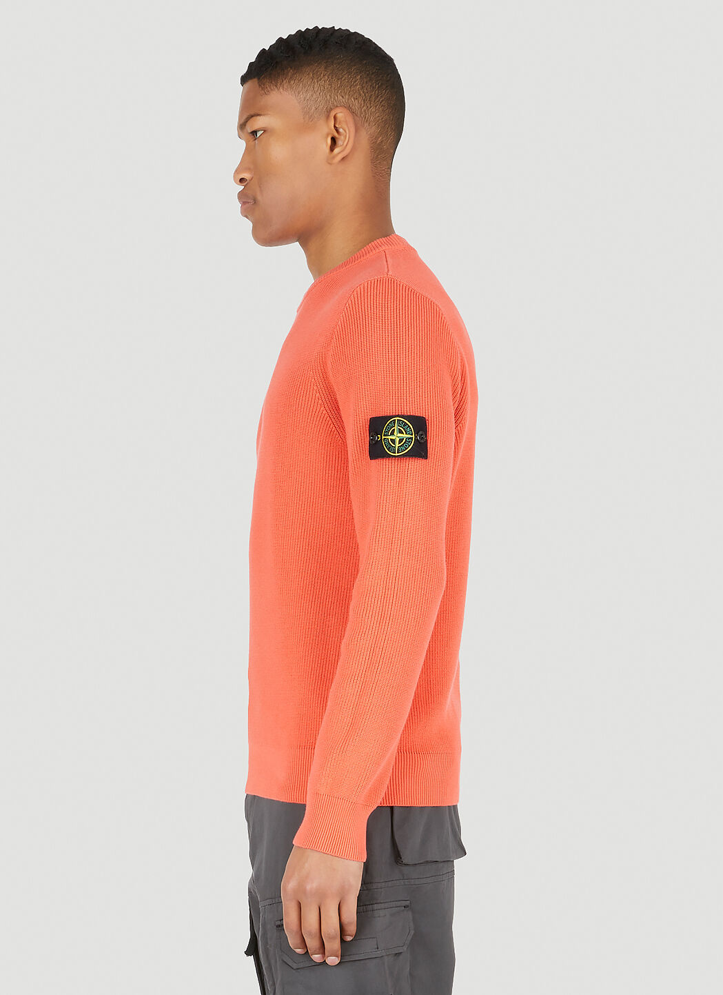 Stone island sweater orange discount