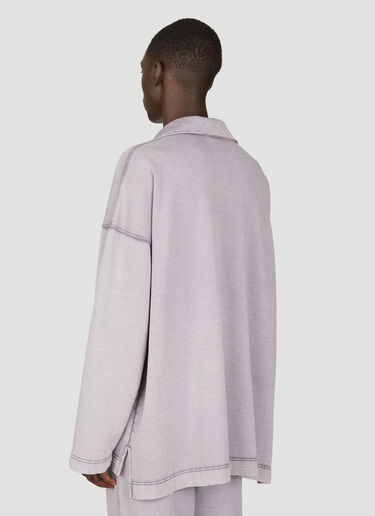 Dries Van Noten 늘어진 폴로 맨투맨 퍼플 dvn0156024