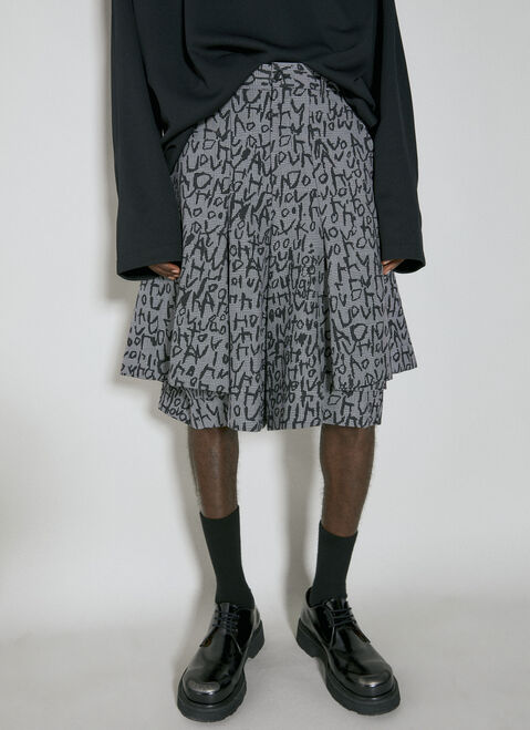 Comme des Garçons Homme Plus x Nike 하운즈투스 모노그램 쇼츠 화이트 cgh0154002