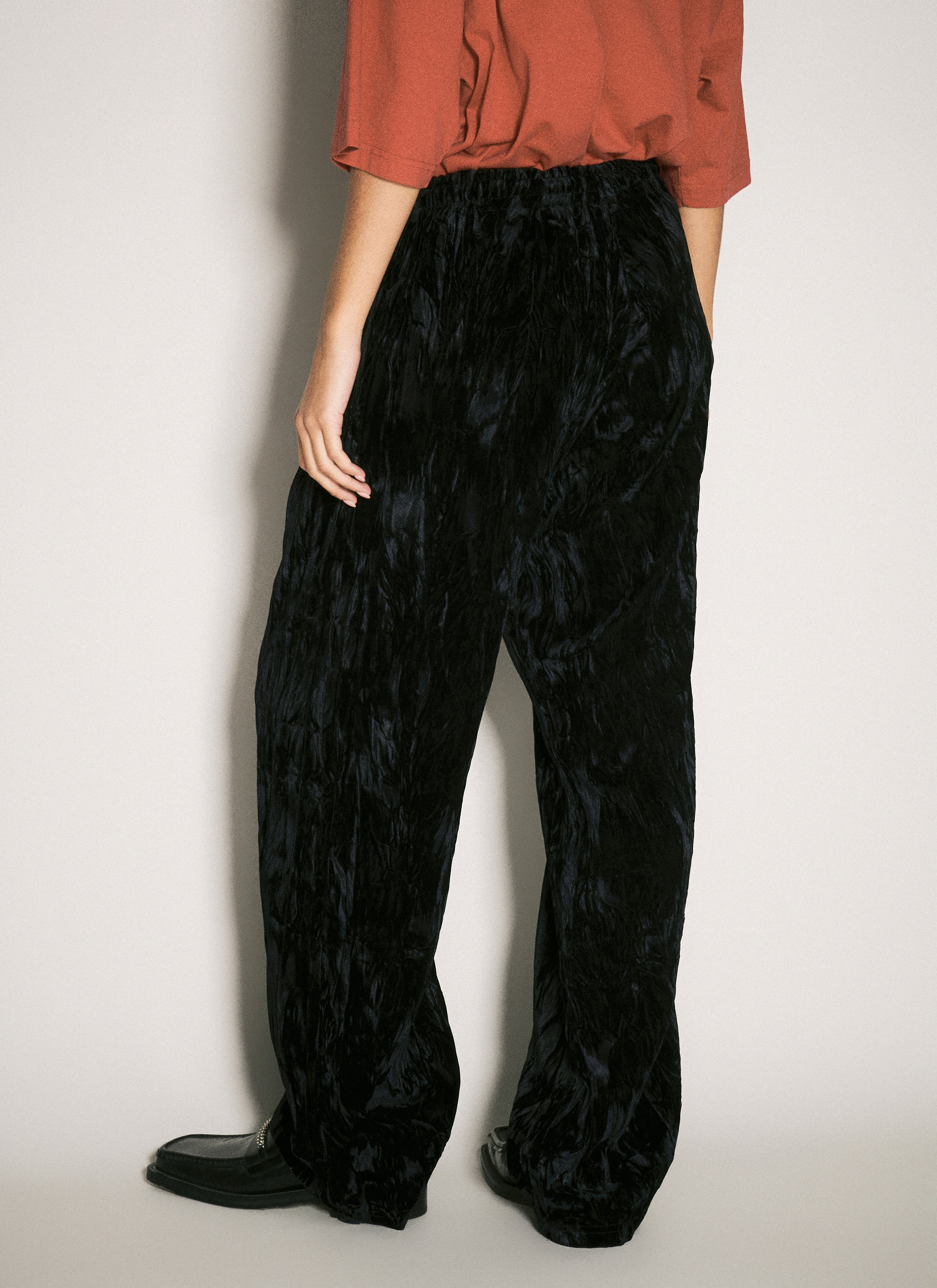 Martine Rose Wide Leg Track Pants in Black | SVD