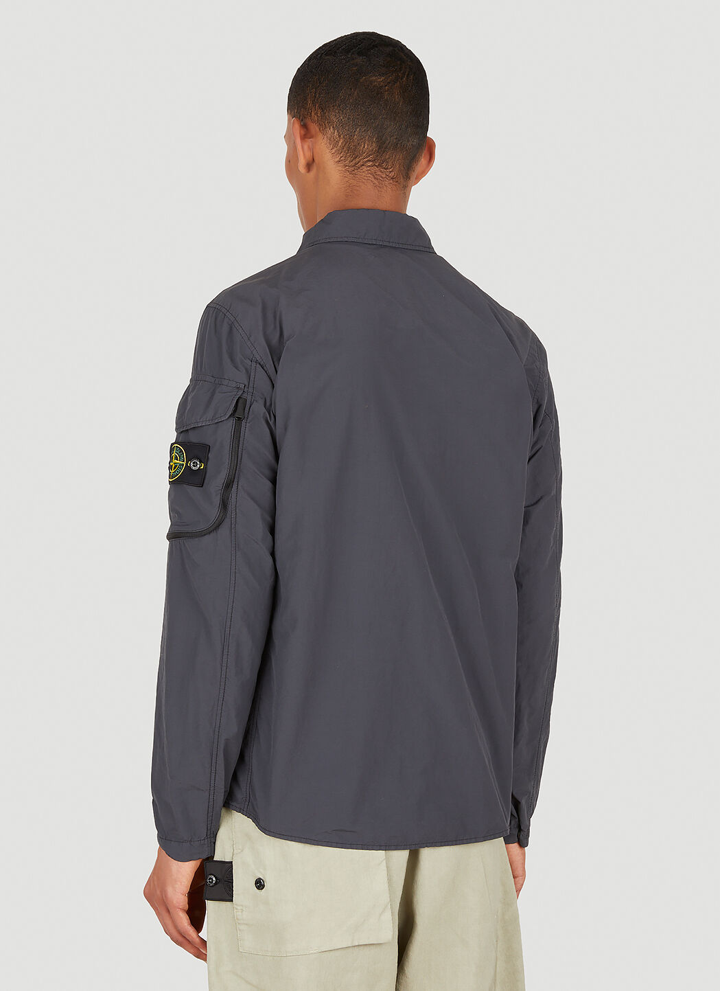 Stone Island Men s Compass Overshirt Jacket in Grey LN CC