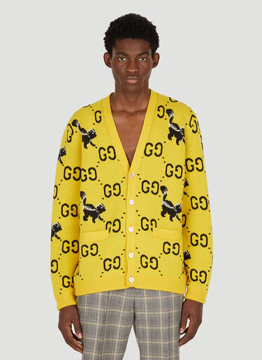 Gucci GG Skunk Cardigan Yellow guc0151061