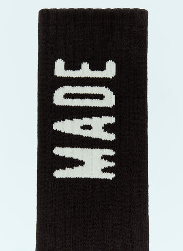 Human Made Logo Jacquard Socks Black hmd0156036