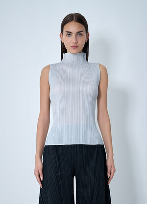 Pleats Please Issey Miyake Pleated Tank Top Grey plp0262016