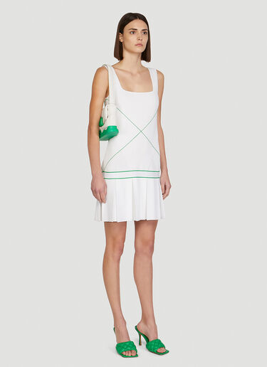 Bottega Veneta Tennis Knit Mini Dress White bov0248054