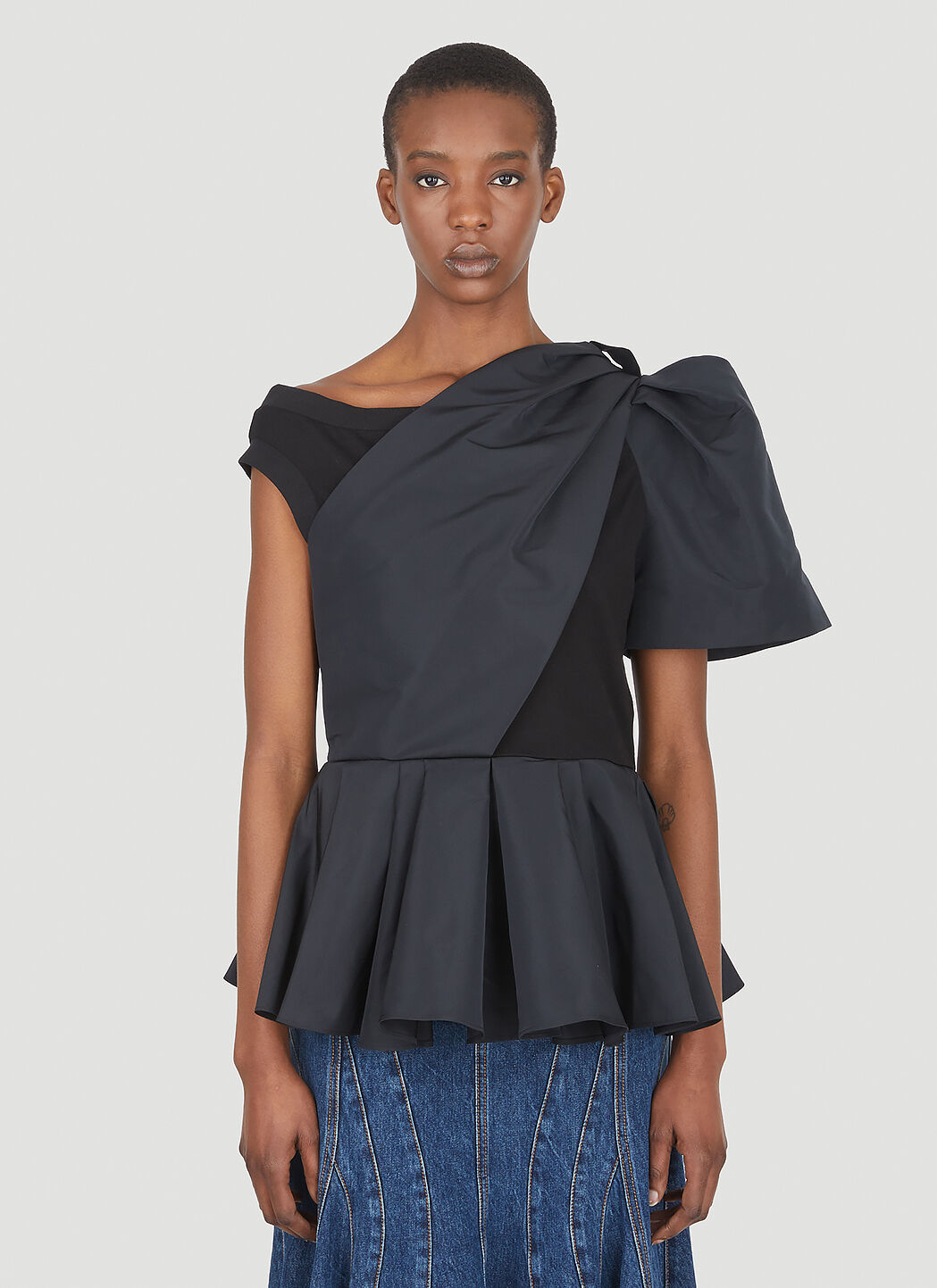 Asymmetrical cheap peplum top