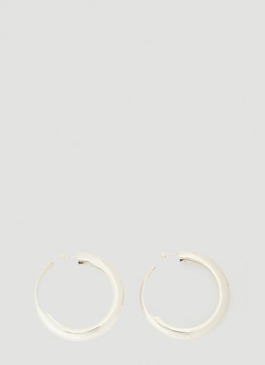 Kwaidan Editions X Pearls Before Swine Rune Hoop Earrings Silver kwe0240014