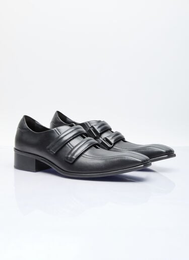 Martine Rose Exaggerated Toe Leather Shoes Black mtr0156018