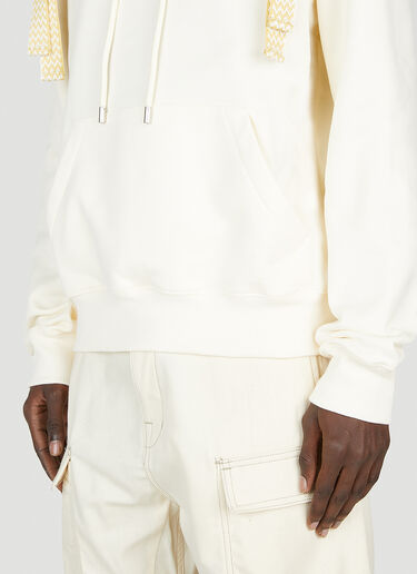 Lanvin Curb 刺绣饰带连帽运动衫 白色 lnv0152005