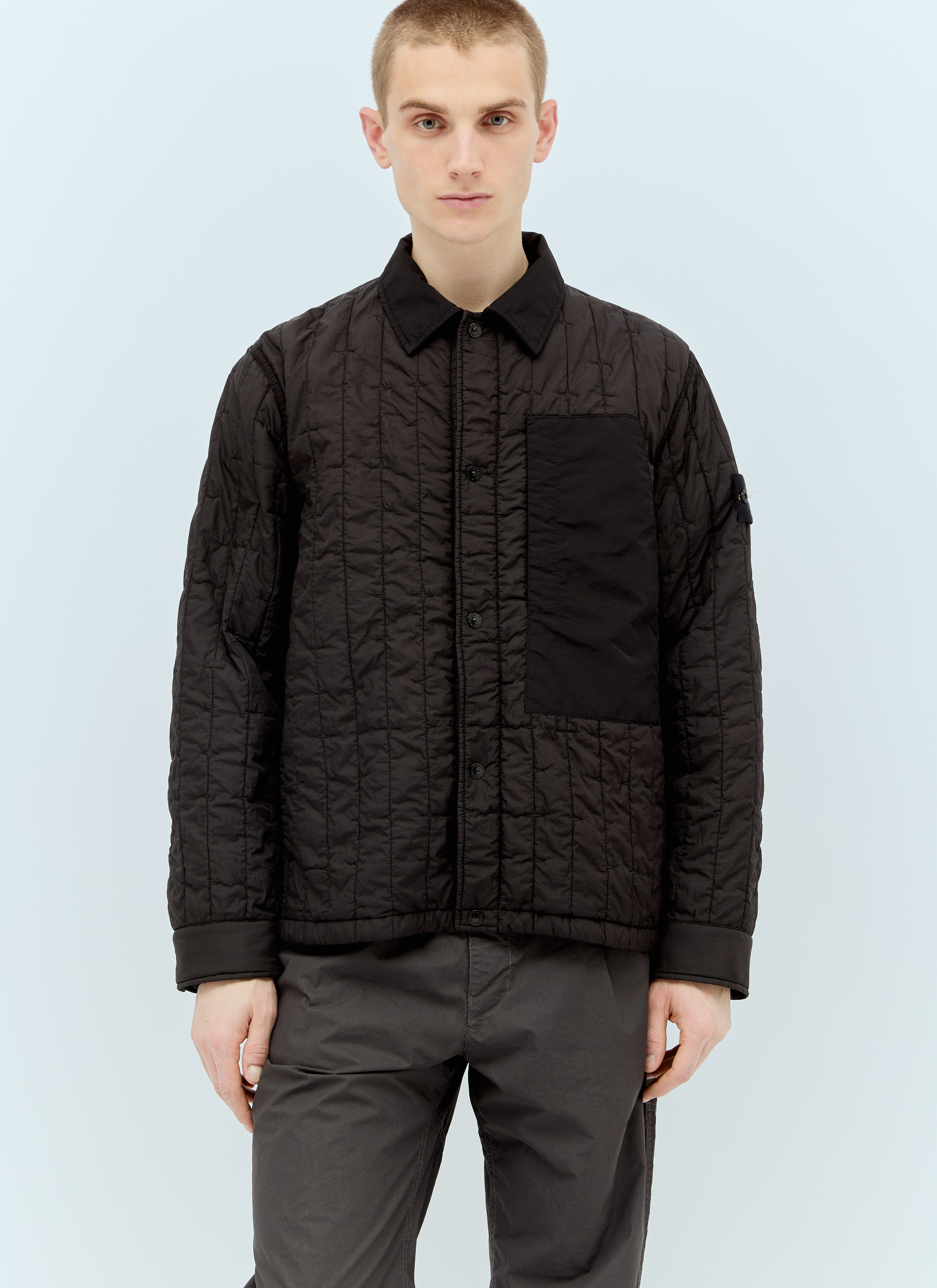 Stone Island Quilted Jacket Beige sto0156103