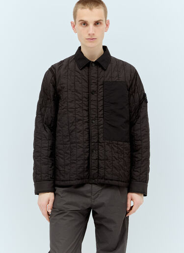 Stone Island Quilted Jacket Black sto0156040