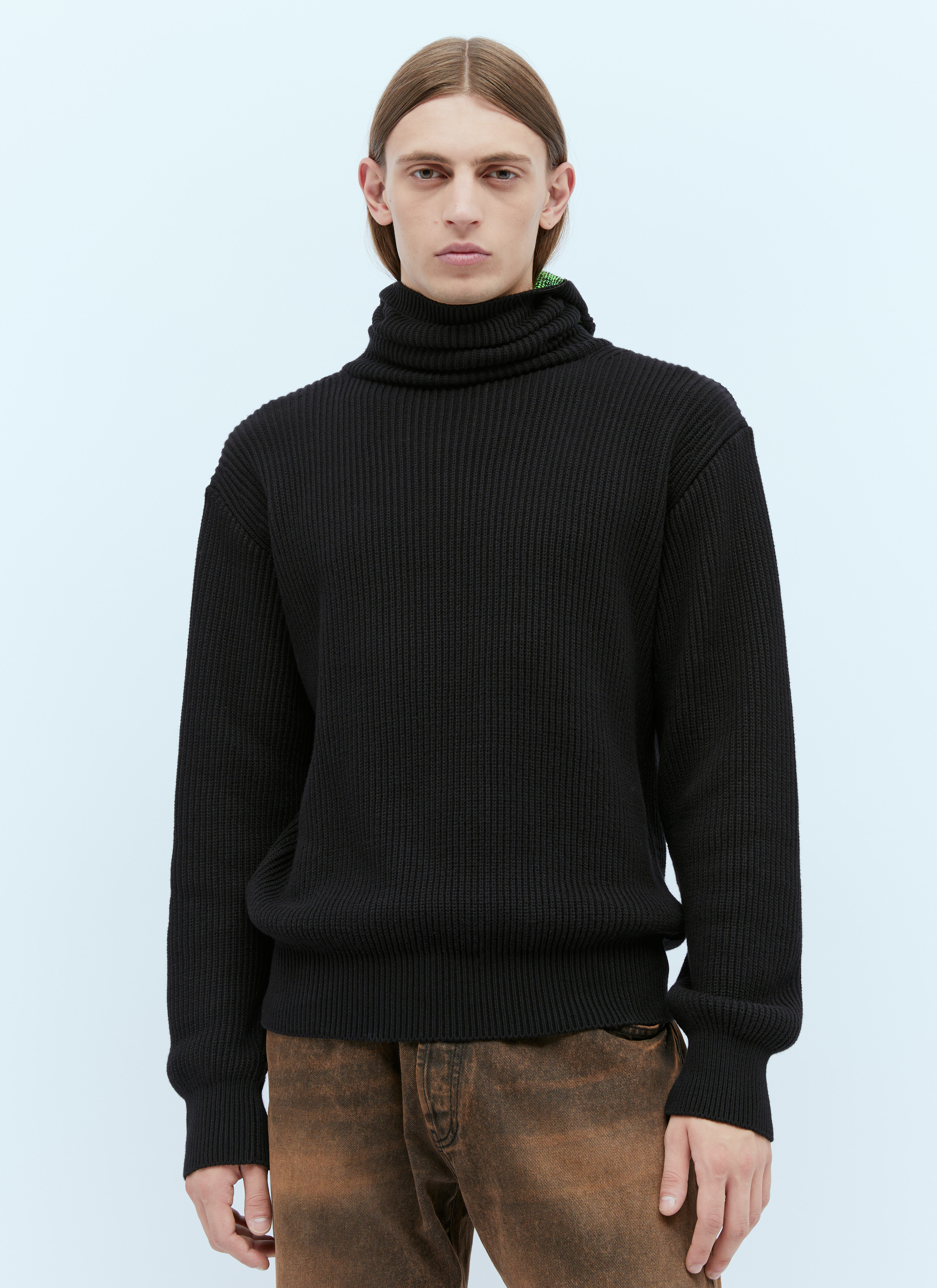 Aries Balaclava Knit Sweater Black ari0154009