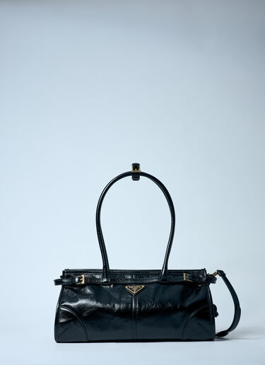 Prada ミディアム レザーハンドバッグ ブラック pra0260033