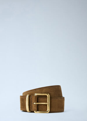 Miu Miu Suede Belt Brown miu0264205