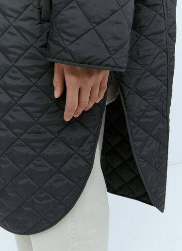 TOTEME Quilted Cocoon Coat Black tot0254015