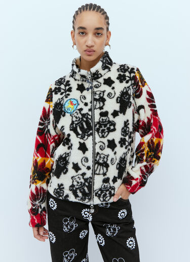 Chopova Lowena Dance Party Soft-Fleece Jacket White cho0254009