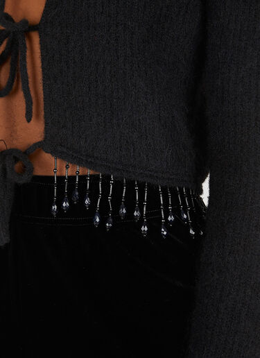 GANNI Ruffled Bolero Cardigan Black gan0251008