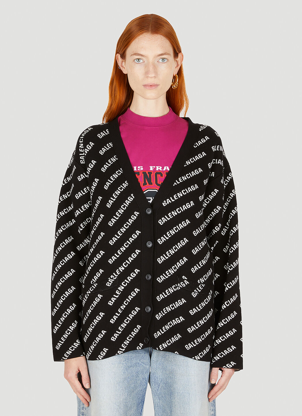 Logo Intarsia Cardigan
