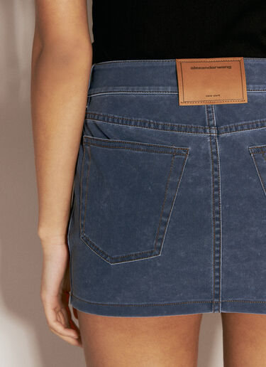 Alexander Wang Trompe-L'oeil Denim Mini Skirt Blue awg0256004