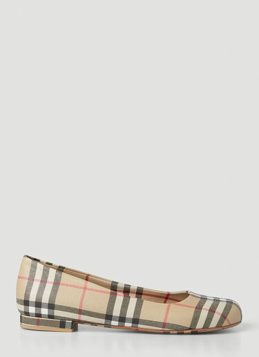 Burberry Ryan Vintage Check Ballet Flats Beige bur0246003