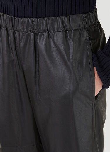 MM6 Maison Margiela Faux-Leather Pants Black mmm0245014