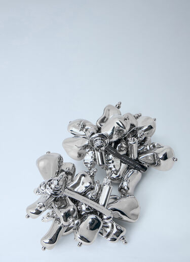 Dries Van Noten Sculptural Metal Earrings Silver dvn0263015