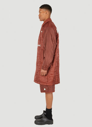 OAMC RE-WORK Logo Embroidery Quilted Coat Red omr0148007